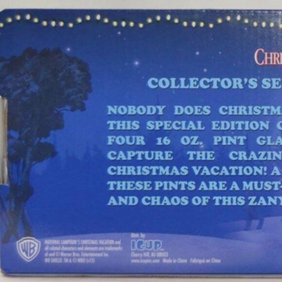 National Lampoons Christmas Vacation 16 Oz Pint Glass Collectors Series 4 Pk NEW - Picture 5 of 8